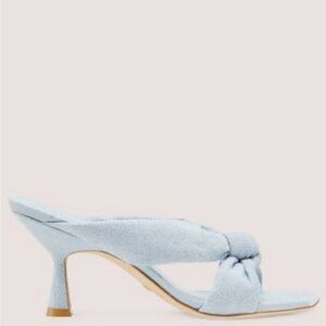 Stuart Weitzman Playa Light Blue Knotted Heel Sandal
